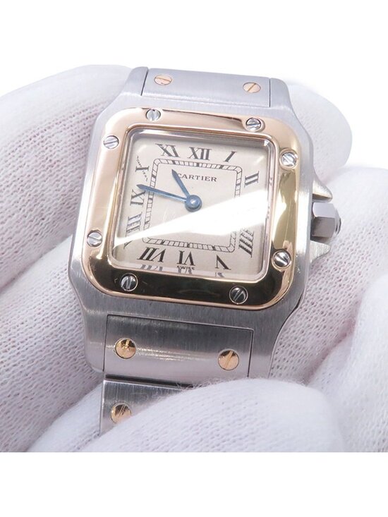 Cartier Santos Galbe SM Ivory Dial Watch Cartier Santos Galbee SM W20012C4 Ivory Dial Women main image 4